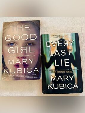 Set of Two Paperback Thrillers in Blue and Cream Covers